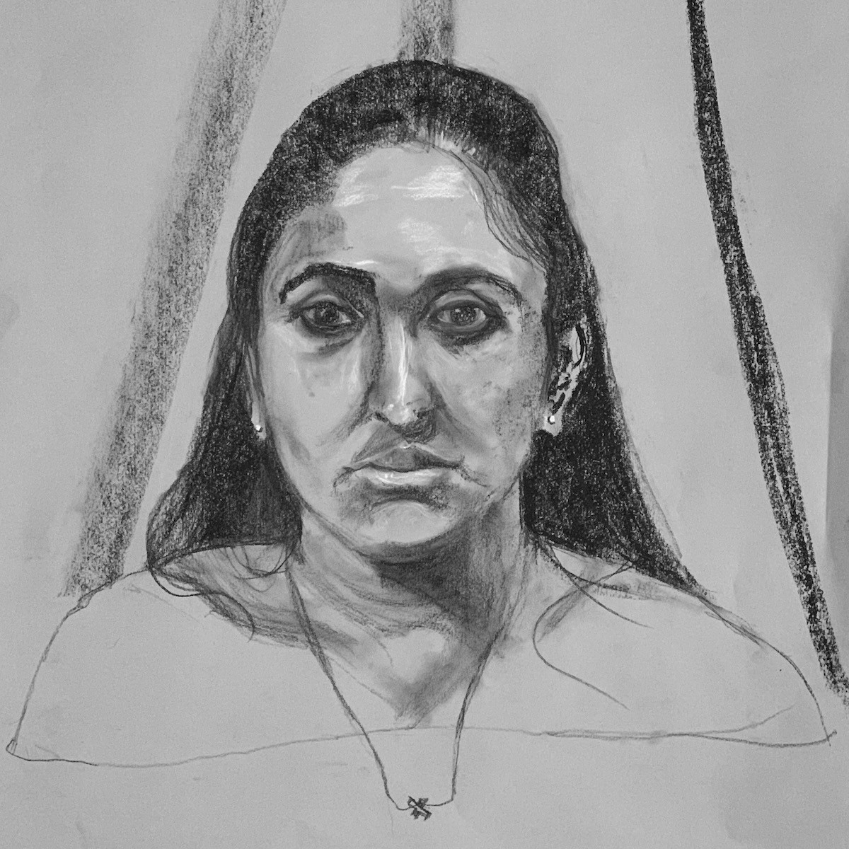 longer portrait drawing